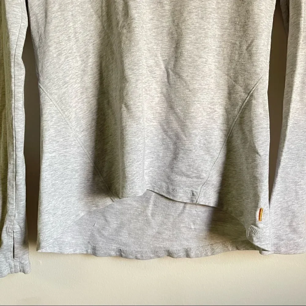 LUCY Cowl Neck Light Gray Pullover Hoodie S